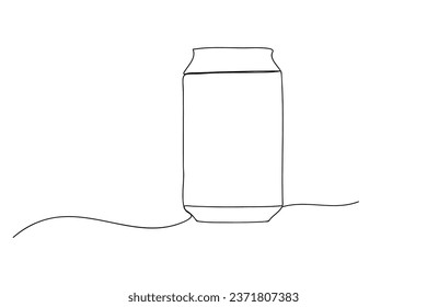 El dibujo continuo de la línea de soda puede
