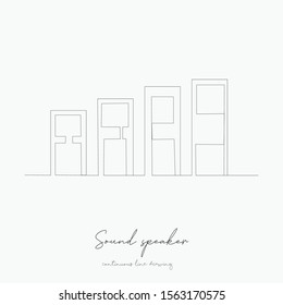 continuous line drawing. sound speaker. simple vector illustration. sound speaker concept hand drawing sketch line.