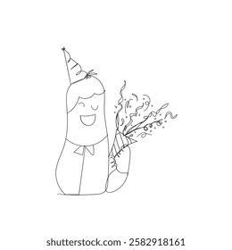 continuous line drawing sparks of fireworks