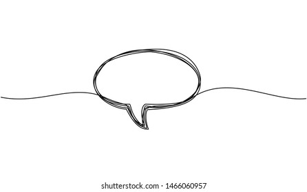 Continuous line drawing of speech bubbles. price tags, stickers, posters, badges, greeting bubble shaped banners in black and white single line Isolated on white background