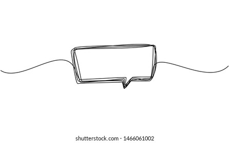 Continuous line drawing of speech bubbles. price tags, stickers, posters, badges, greeting bubble shaped banners in black and white single line Isolated on white background