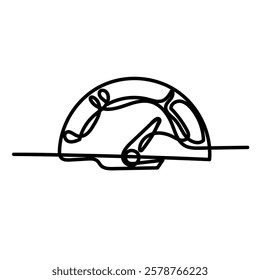 continuous line drawing speedometer illustration
