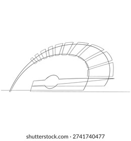 continuous line drawing speedometer illustration