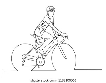 continuous line drawing of sport
Cycling triathlon
Vector illustration health concept