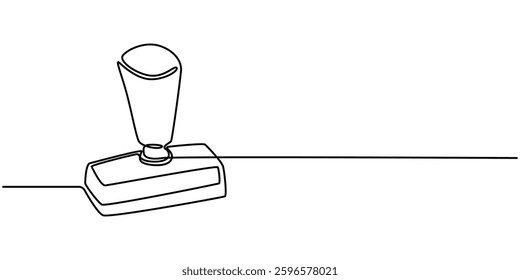 continuous line drawing of stamp symbol. abstract line art illustration, Rubber stamp Drawing, Stamp Line Style Icon Design, Stamp one line drawing. 