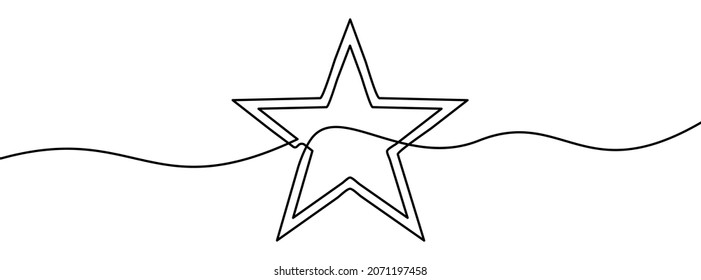 Continuous Line Drawing Star One Line Stock Vector (Royalty Free ...