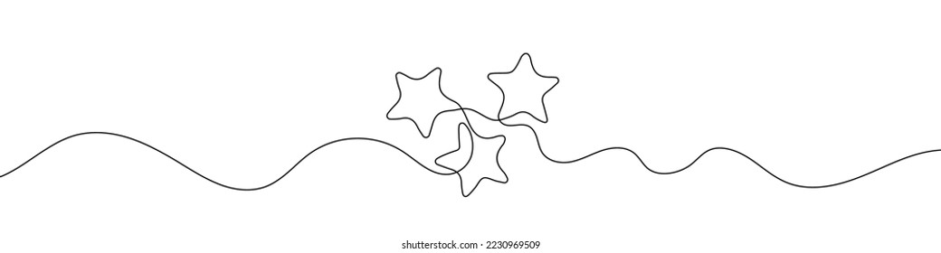 Continuous line drawing star