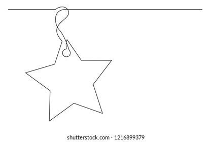 continuous line drawing of star tag label design