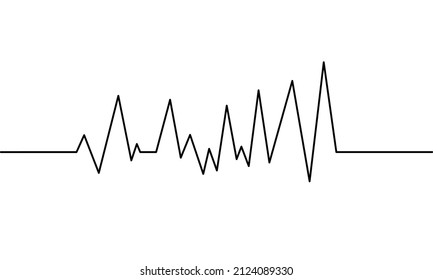 Continuous line drawing of statistic, growth graph business, bar chart icon, object one line, single line art, vector illustration