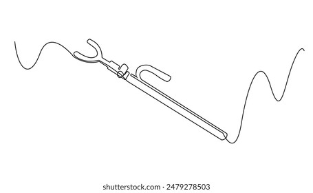 continuous line drawing of steering wheel lock.one line drawing of steering wheel lock icon.isolated white background