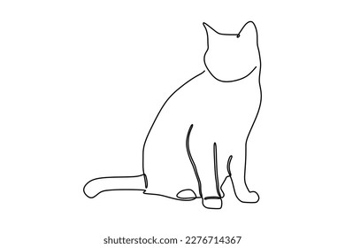 continuous line drawing of student graduate university 
