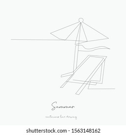 continuous line drawing. summer. simple vector illustration. summer concept hand drawing sketch line.