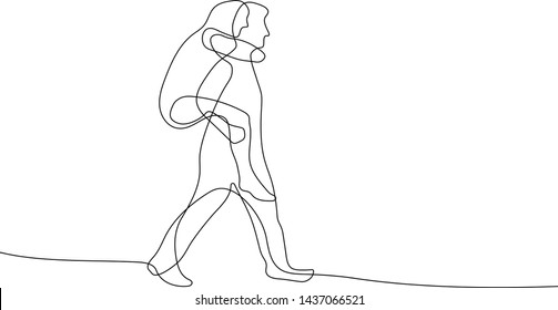 Continuous line drawing of a sweet lover while his carrying his girlfriend of his back.