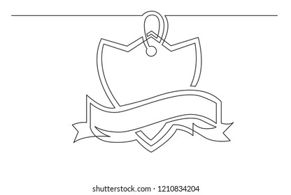 continuous line drawing of tag label design