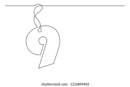 continuous line drawing of tag label number design