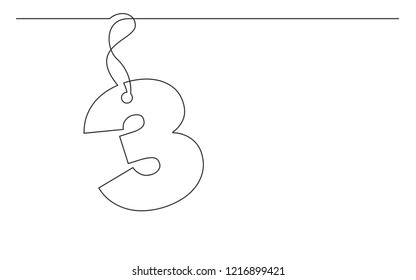 continuous line drawing of tag label number design