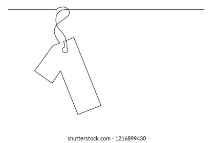 continuous line drawing of tag label number design