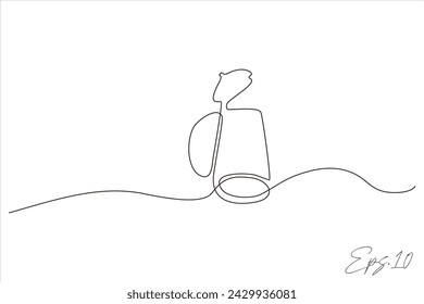 continuous line drawing of the teapot	