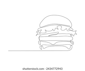 Continuous Line Drawing Of Teddy Bear. One Line Of Teddy Bear. Doll Continuous Line Art. Editable Outline.
