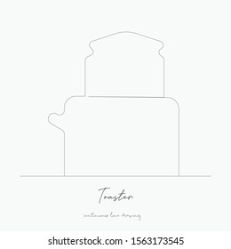continuous line drawing. toaster. simple vector illustration. toaster concept hand drawing sketch line.
