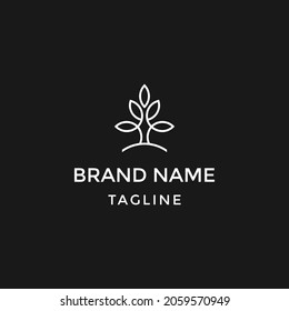 Continuous line drawing of trees on black background.