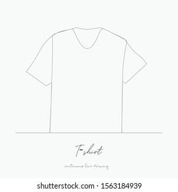 continuous line drawing. t-shirt. simple vector illustration. t-shirt concept hand drawing sketch line.