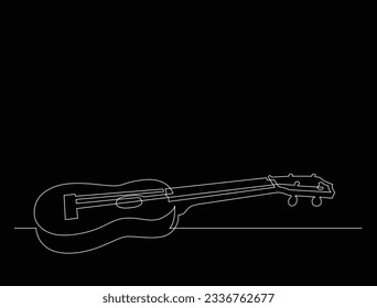 dibujo continuo de la guitarra ukulele