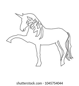 continuous line drawing of unicorn horses vector 
For print, baby clothes, t shirt, child or wrapping paper