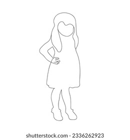 Continuous line drawing. Vector illustration. Concept for logo, card, banner, poster, flyer.
