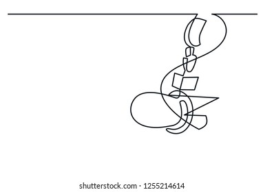 Dibujo continuo de línea del icono de micrófono de la estación de radio vectorial. Línea de Broadcast Thin para diseño lineal minimalista y móvil. Concepto de grabación de sonido de esquema