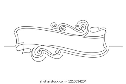 continuous line drawing of vignette devider frame design