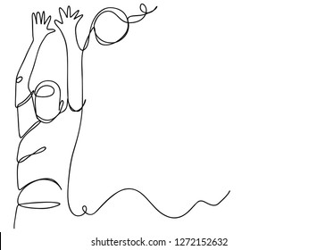Continuous line drawing of
Volley Ball Vector Illustration