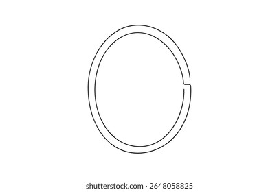 Doorlopende lijntekening van wandframe. Frame Continuous Line Art. Bewerkbare omtrek. fotoframe polaroid. concept vector art. Doodle line. 