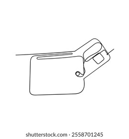 continuous line drawing wallet related illustration vector