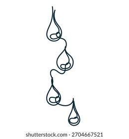 continuous line drawing water drop