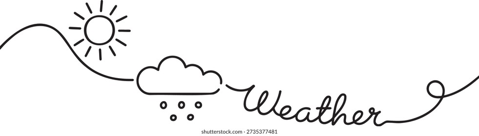 Continuous line drawing weather