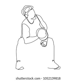 continuous line drawing weightlifting
Vector illustrations