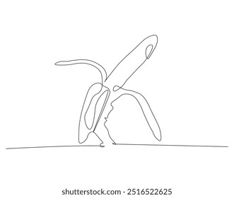 Continuous line drawing whole bunch healthy organic bananas . Fresh summer tropical fruitage concept fruit garden
