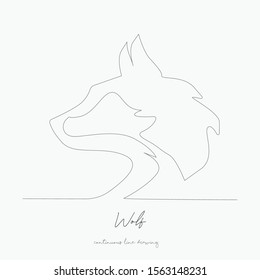 continuous line drawing. wolf. simple vector illustration. wolf concept hand drawing sketch line.
