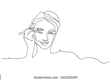 Line Drawing Makeup High Res Stock Images Shutterstock