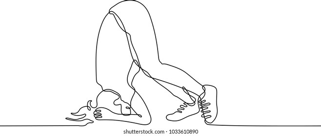 continuous line drawing of woman practicing yoga on white background