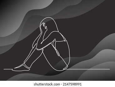 5,263 Line drawing woman crying Images, Stock Photos & Vectors ...