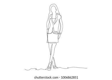 continuous line drawing of women