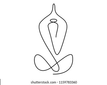 continuous line drawing of women fitness yoga concept vector health illustration