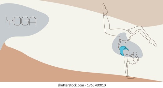 continuous line drawing of women fitness yoga concept vector health illustration
International Day of Yoga