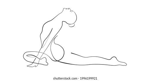 continuous line drawing of women fitness yoga concept vector health illustration
International Day of Yoga
