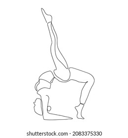 continuous line drawing of women fitness yoga concept vector health illustration
International Day of Yoga