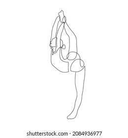 continuous line drawing of women fitness yoga concept vector health illustration
International Day of Yoga