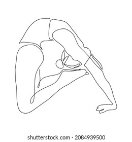 continuous line drawing of women fitness yoga concept vector health illustration
International Day of Yoga