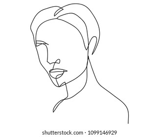 continuous line drawing of women vector illustration of beauty